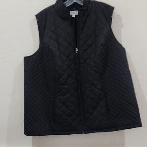 Croft & Barrow Black Quilted Vest